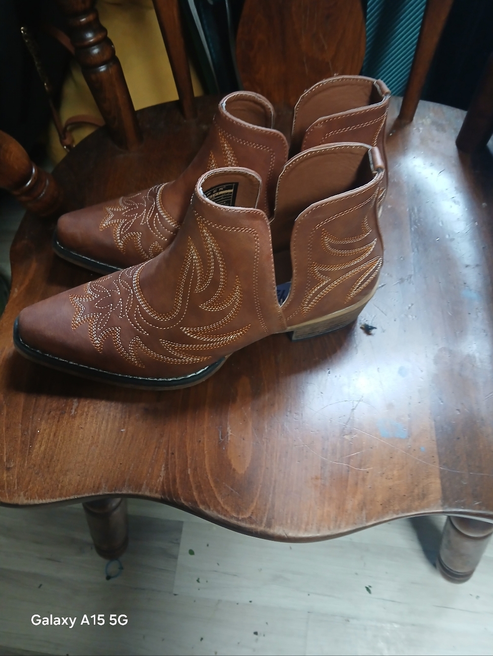 Roper Women Brown Western Chelsea Boots - Classic Pull-On Style - Picture 2 of 5